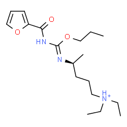 ChemSpider 2D Image | (4S)-N,N-Diethyl-4-{(Z)-[(2-furoylamino)(propoxy)methylene]amino}-1-pentanaminium | C18H32N3O3