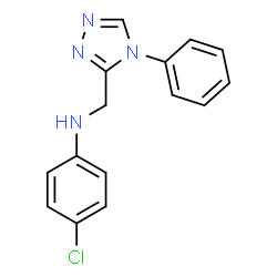 ChemSpider 2D Image | 4-Chloro-N-[(4-phenyl-4H-1,2,4-triazol-3-yl)methyl]aniline | C15H13ClN4