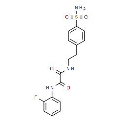 ChemSpider 2D Image | N-(2-Fluorophenyl)-N'-[2-(4-sulfamoylphenyl)ethyl]ethanediamide | C16H16FN3O4S
