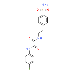ChemSpider 2D Image | N-(4-Fluorophenyl)-N'-[2-(4-sulfamoylphenyl)ethyl]ethanediamide | C16H16FN3O4S