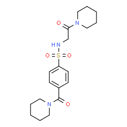 ChemSpider 2D Image | N-[2-Oxo-2-(1-piperidinyl)ethyl]-4-(1-piperidinylcarbonyl)benzenesulfonamide | C19H27N3O4S