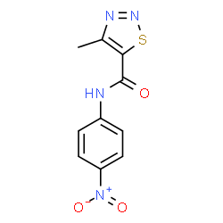 ChemSpider 2D Image | 4-Methyl-N-(4-nitrophenyl)-1,2,3-thiadiazole-5-carboxamide | C10H8N4O3S