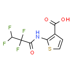 ChemSpider 2D Image | 2-[(2,2,3,3-Tetrafluoropropanoyl)amino]-3-thiophenecarboxylic acid | C8H5F4NO3S