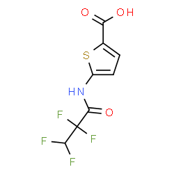 ChemSpider 2D Image | 5-[(2,2,3,3-Tetrafluoropropanoyl)amino]-2-thiophenecarboxylic acid | C8H5F4NO3S