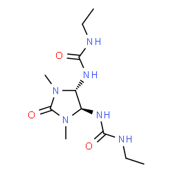 ChemSpider 2D Image | 1,1'-[(4S,5S)-1,3-Dimethyl-2-oxo-4,5-imidazolidinediyl]bis(3-ethylurea) | C11H22N6O3