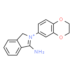 ChemSpider 2D Image | 3-Amino-2-(2,3-dihydro-1,4-benzodioxin-6-yl)-1H-isoindolium | C16H15N2O2