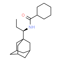 ChemSpider 2D Image | N-[(1R)-1-(Adamantan-1-yl)propyl]cyclohexanecarboxamide | C20H33NO