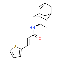 ChemSpider 2D Image | (2E)-N-[(1R)-1-(Adamantan-1-yl)ethyl]-3-(2-thienyl)acrylamide | C19H25NOS