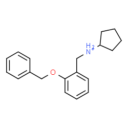 ChemSpider 2D Image | N-[2-(Benzyloxy)benzyl]cyclopentanaminium | C19H24NO