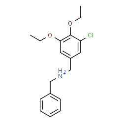 ChemSpider 2D Image | N-Benzyl(3-chloro-4,5-diethoxyphenyl)methanaminium | C18H23ClNO2