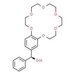 ChemSpider 2D Image | (S)-2,3,5,6,8,9,11,12,14,15-Decahydro-1,4,7,10,13,16-benzohexaoxacyclooctadecin-18-yl(phenyl)methanol | C23H30O7