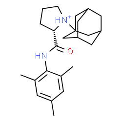 ChemSpider 2D Image | (2S)-1-(Adamantan-1-yl)-2-(mesitylcarbamoyl)pyrrolidinium | C24H35N2O