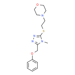 ChemSpider 2D Image | 4-[2-(4-Methyl-5-phenoxymethyl-4H-[1,2,4]triazol-3-ylsulfanyl)ethyl]morpholine | C16H22N4O2S