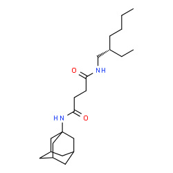 ChemSpider 2D Image | N-(Adamantan-1-yl)-N'-[(2S)-2-ethylhexyl]succinamide | C22H38N2O2