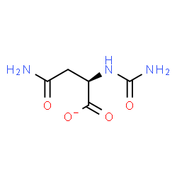 ChemSpider 2D Image | (2R)-4-Amino-2-(carbamoylamino)-4-oxobutanoate | C5H8N3O4