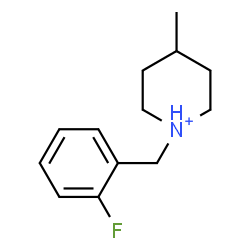 ChemSpider 2D Image | 1-(2-Fluorobenzyl)-4-methylpiperidinium | C13H19FN