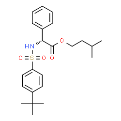 ChemSpider 2D Image | 3-Methylbutyl (2R)-({[4-(2-methyl-2-propanyl)phenyl]sulfonyl}amino)(phenyl)acetate | C23H31NO4S