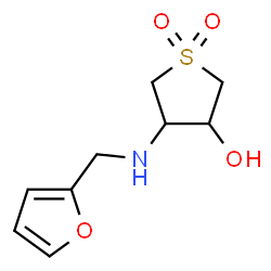 ChemSpider 2D Image | 4-[(2-Furylmethyl)amino]tetrahydro-3-thiopheneol 1,1-dioxide | C9H13NO4S