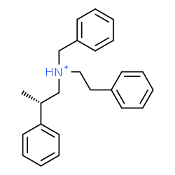 ChemSpider 2D Image | (2S)-N-Benzyl-2-phenyl-N-(2-phenylethyl)-1-propanaminium | C24H28N