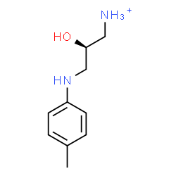 ChemSpider 2D Image | (2S)-2-Hydroxy-3-[(4-methylphenyl)amino]-1-propanaminium | C10H17N2O