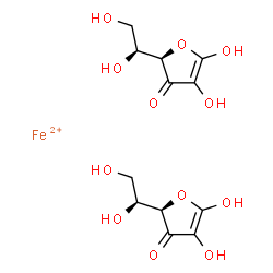 ChemSpider 2D Image | L-threo-Hex-1-enofuranos-3-ulose, iron(2+) salt (2:1) | C12H16FeO12