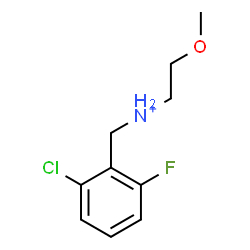 ChemSpider 2D Image | N-(2-Chloro-6-fluorobenzyl)-2-methoxyethanaminium | C10H14ClFNO