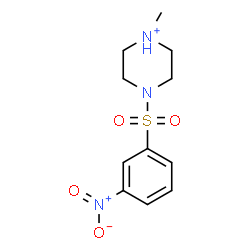ChemSpider 2D Image | 1-Methyl-4-[(3-nitrophenyl)sulfonyl]piperazin-1-ium | C11H16N3O4S