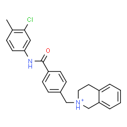 ChemSpider 2D Image | 2-{4-[(3-Chloro-4-methylphenyl)carbamoyl]benzyl}-1,2,3,4-tetrahydroisoquinolinium | C24H24ClN2O