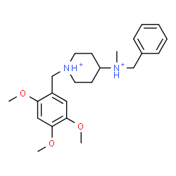 ChemSpider 2D Image | 4-[Benzyl(methyl)ammonio]-1-(2,4,5-trimethoxybenzyl)piperidinium | C23H34N2O3