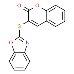 ChemSpider 2D Image | 3-(1,3-Benzoxazol-2-ylsulfanyl)-2H-chromen-2-one | C16H9NO3S