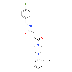 ChemSpider 2D Image | N-(4-Fluorobenzyl)-4-[4-(2-methoxyphenyl)-1-piperazinyl]-4-oxobutanamide | C22H26FN3O3