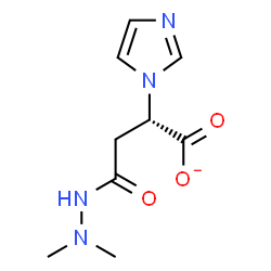 ChemSpider 2D Image | (2S)-4-(2,2-Dimethylhydrazino)-2-(1H-imidazol-1-yl)-4-oxobutanoate | C9H13N4O3