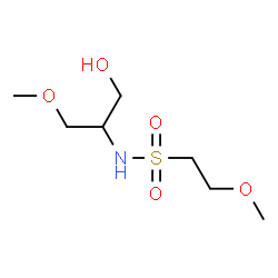 ChemSpider 2D Image | N-(1-Hydroxy-3-methoxy-2-propanyl)-2-methoxyethanesulfonamide | C7H17NO5S