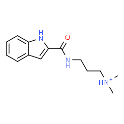 ChemSpider 2D Image | 3-[(1H-Indol-2-ylcarbonyl)amino]-N,N-dimethyl-1-propanaminium | C14H20N3O