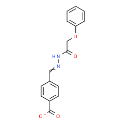 ChemSpider 2D Image | 4-{[(Phenoxyacetyl)hydrazono]methyl}benzoate | C16H13N2O4