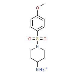 ChemSpider 2D Image | 1-[(4-Methoxyphenyl)sulfonyl]-4-piperidinaminium | C12H19N2O3S