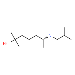 ChemSpider 2D Image | (6R)-6-(Isobutylamino)-2-methyl-2-heptanol | C12H27NO