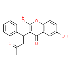 ChemSpider 2D Image | 2,6-Dihydroxy-3-(3-oxo-1-phenylbutyl)-4H-chromen-4-one | C19H16O5