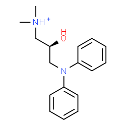 ChemSpider 2D Image | (2S)-3-(Diphenylamino)-2-hydroxy-N,N-dimethyl-1-propanaminium | C17H23N2O