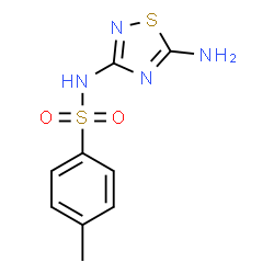 ChemSpider 2D Image | N-(5-Amino-1,2,4-thiadiazol-3-yl)-4-methylbenzenesulfonamide | C9H10N4O2S2