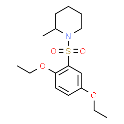 ChemSpider 2D Image | 1-[(2,5-Diethoxyphenyl)sulfonyl]-2-methylpiperidine | C16H25NO4S