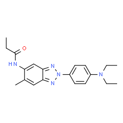 ChemSpider 2D Image | N-{2-[4-(Diethylamino)phenyl]-6-methyl-2H-benzotriazol-5-yl}propanamide | C20H25N5O