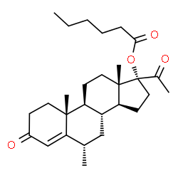 ChemSpider 2D Image | Medroxyprogesterone caproate | C28H42O4
