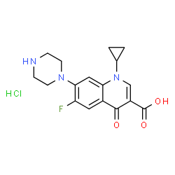 ChemSpider 2D Image | Ciprofloxacin Hydrochloride | C17H19ClFN3O3