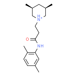 ChemSpider 2D Image | (3R,5S)-1-{3-[(2,5-Dimethylphenyl)amino]-3-oxopropyl}-3,5-dimethylpiperidinium | C18H29N2O