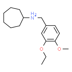 ChemSpider 2D Image | N-(3-Ethoxy-4-methoxybenzyl)cycloheptanaminium | C17H28NO2