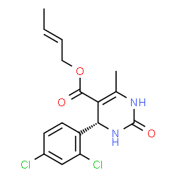 ChemSpider 2D Image | (2E)-2-Buten-1-yl (4S)-4-(2,4-dichlorophenyl)-6-methyl-2-oxo-1,2,3,4-tetrahydro-5-pyrimidinecarboxylate | C16H16Cl2N2O3
