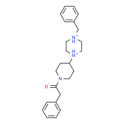 ChemSpider 2D Image | 1-Benzyl-4-[1-(phenylacetyl)-4-piperidinyl]piperazinediium | C24H33N3O