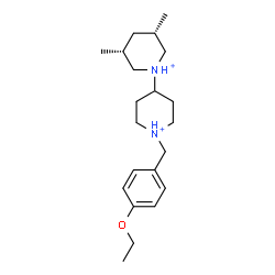 ChemSpider 2D Image | (3R,5S)-1'-(4-Ethoxybenzyl)-3,5-dimethyl-1,4'-bipiperidinium | C21H36N2O