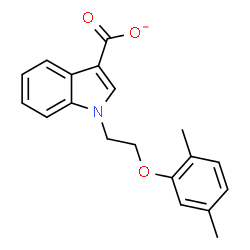 ChemSpider 2D Image | 1-[2-(2,5-Dimethylphenoxy)ethyl]-1H-indole-3-carboxylate | C19H18NO3